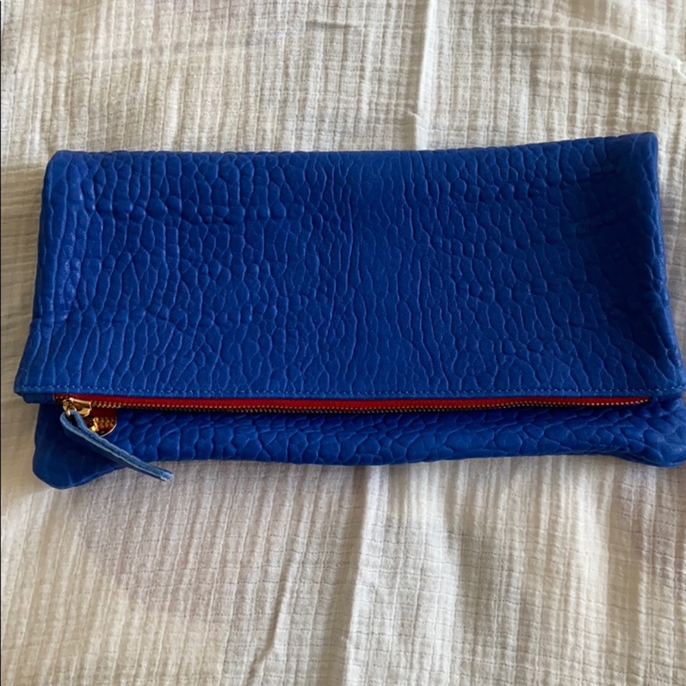 Clair Vivier fold over clutch in leather